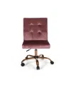 Noble House Centennial Glam Tufted Home Office Chair With Swivel Base In Blush