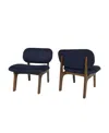 Noble House Chantilly Dining Chair, Set Of 2 In Navy