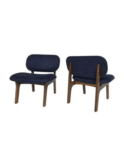 Noble House Chantilly Dining Chair, Set Of 2 In Navy