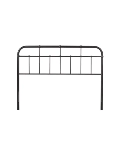 Noble House Crombie Industrial Queen Headboard In Flat Black