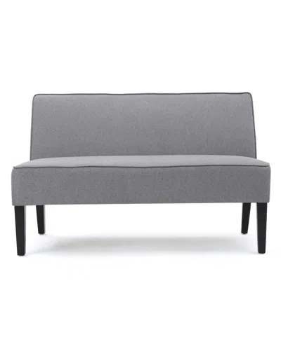 Noble House Dejon Modern Loveseat In Gray