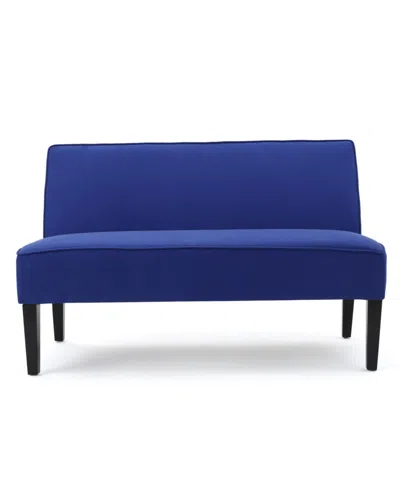 Noble House Dejon Modern Loveseat In Royal Blue