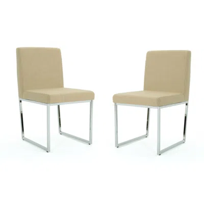 Noble House Delma Dining Chairs (set Of 2) In Beige