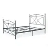 Noble House Delphine Queen Bed Frame In Dark Grey