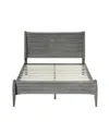 Noble House Devonshire Platform Queen Bed In Rustic Gray