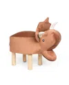 Shop Noble House Dugway Contemporary Kids Triceratops Ottoman In Brown