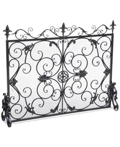 Noble House Flower 44'' Fireplace Screen In Silver