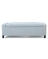 Noble House Hikaru Storage Ottoman In Light Sky