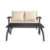 Noble House Honolulu Outdoor 2pc Wicker Seating Set In Beige