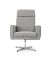 Noble House Horatia Swivel Chair In Gray