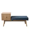 Noble House Ilya Storage Bench In Blue