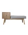 Noble House Ilya Storage Bench In Grey