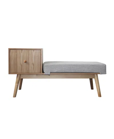 Noble House Ilya Storage Bench In Grey