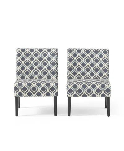 Noble House Kassi Accent Chair Set, 2 Piece In Blue