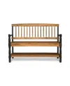 Noble House Lennon Bench In Brown  Black