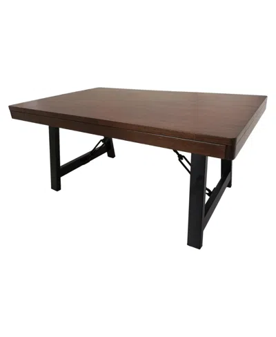 Noble House Linnett Rubberwood Farmhouse Coffee Table In Natural