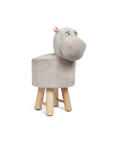 Noble House Marysvale Contemporary Kids Hippo Ottoman In Gray
