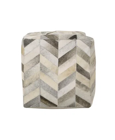 Noble House Medlock Handcrafted Boho Pouf In Multicolor