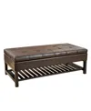 Noble House Miriam Ottoman In Espresso