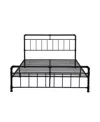 Noble House Mowry Minimal Industrial Queen Bed Frame In Flat Black