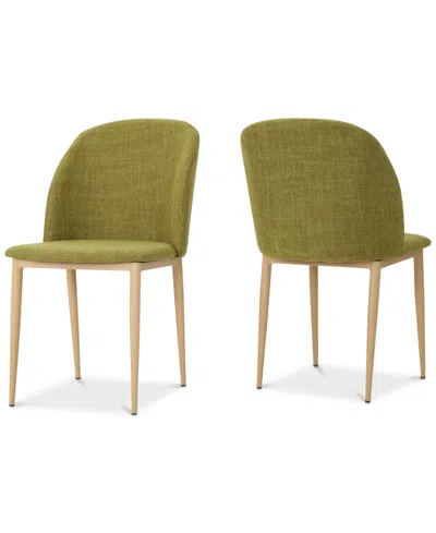 Noble House Oldan Dining Chair (set Of 2) In Green