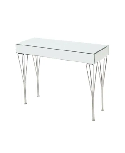 Noble House Ophelia Modern Glam Mirrored Console Table In No Color