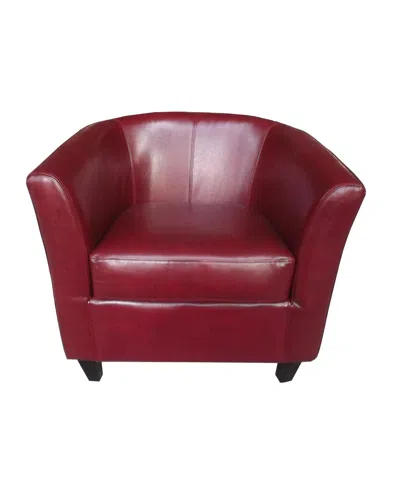 Noble House Preston Oxblood Tub Club Chair In Red