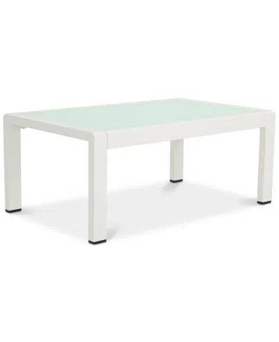 Noble House San Pico Outdoor Coffee Table In White