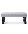 Noble House Scarlett Ottoman Bench In Light Gray