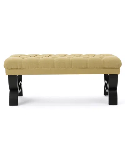 Noble House Scarlett Ottoman Bench In Light Green