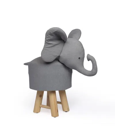 Noble House Scipio Contemporary Kids Elephant Ottoman In Gray