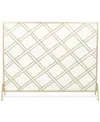 Noble House Single Panel Fireplace Screen In Gold