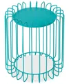 Noble House Sirinya 16" Side Table In Matte Teal