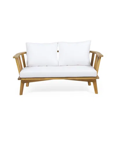 Noble House Solano Outdoor Cushions Loveseat In White