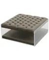 Noble House Stanten Square Ottoman In Grey