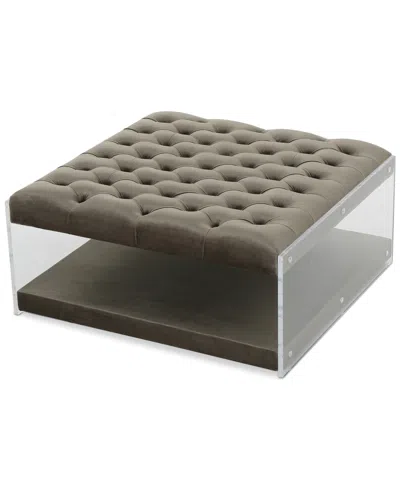 Noble House Stanten Square Ottoman In Grey