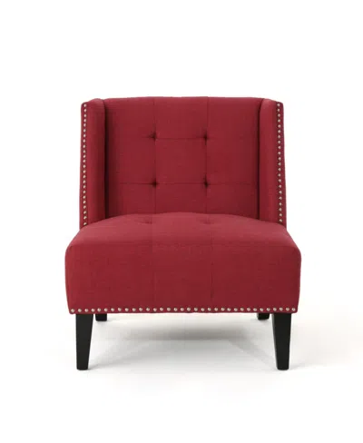 Noble House Takara Slipper Chair In Red