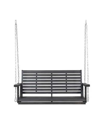 Noble House Tasmania Outdoor Porch Swing In Dark Gray