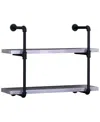 Noble House Torin 2-tier Wall Shelf In Grey