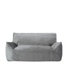 Noble House Velie Modern 2 Seater Bean Bag Chair With Armrests In Gray