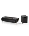 Noble House Vernon Outdoor Rectangular Fire Pit With Tank Holder In Dark Gray
