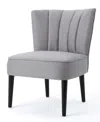 Noble House Zaidan Channel Accent Chair In Grey