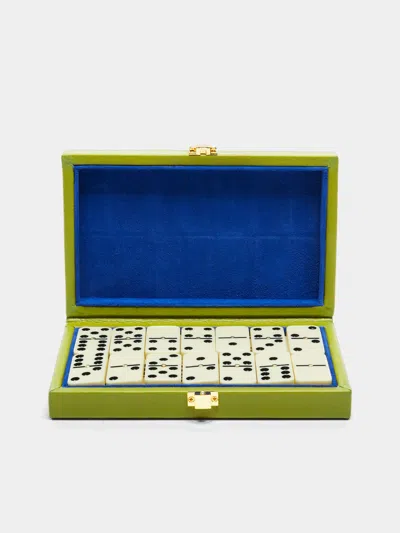 Noble Macmillan Leather Dominoes Set  Abask Gift Set In Adult