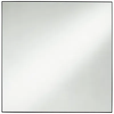 Noble Park Aryn Matte Black 30" Square Wall Mirror