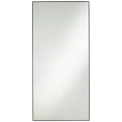 Noble Park Aryn Matte Black Metal 20" X 42 1/4" Rectangular Wall Mirror