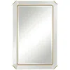 Noble Park Cassandra Gold 26" X 40" Rectangular Wall Mirror In White