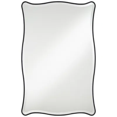 Noble Park Hayes Matte Black 26" X 40" Rectangular Wall Mirror