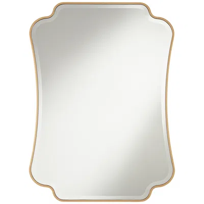Noble Park Indara Antique Gold 27" X 38" Scallop Wall Mirror