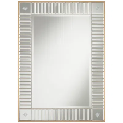 Noble Park Newsalle Antique Gold 28" X 40" Etched Corner Mirror