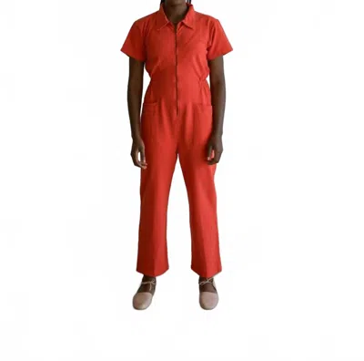 Noble Utility Suit In Paprika In Red